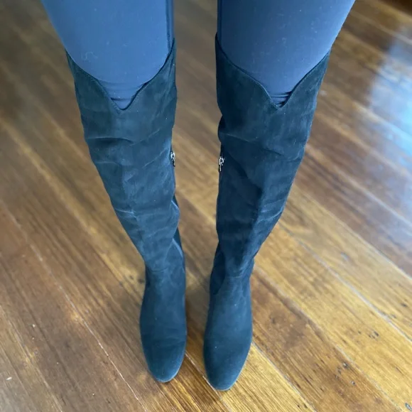 Midas Black Suede over the knee boots size 37 brand new - Picture 2 of 10